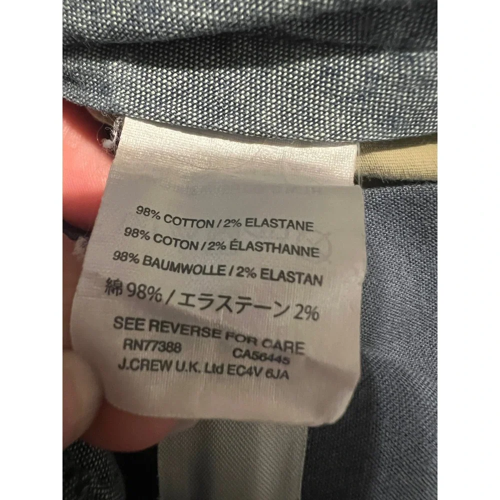 J.Crew Stretch Chino Shorts Mens 36 Beige Khaki Cotton Blend 9 Inch Inseam